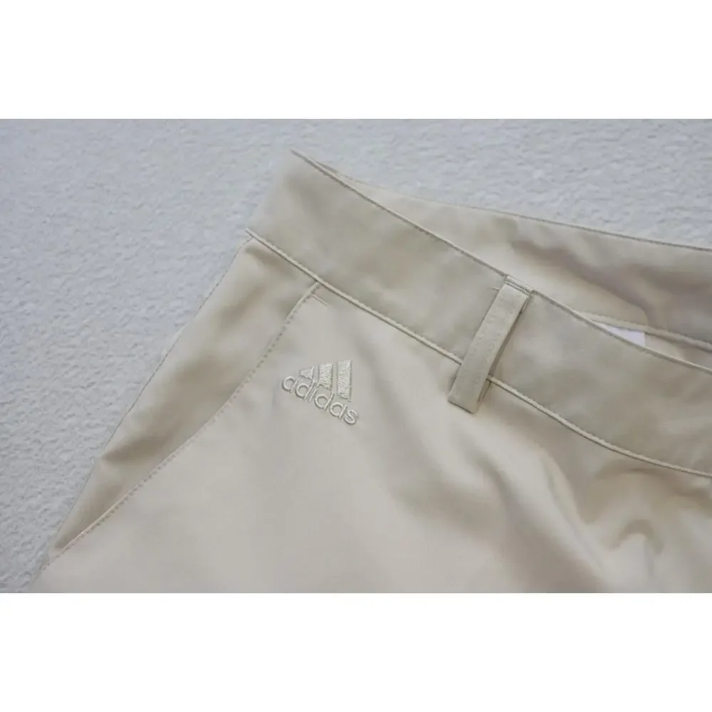 Adidas Golf Pants ClimaLite Beige Flat Dry Fitting Athletic Mens Size 36 x 32‎